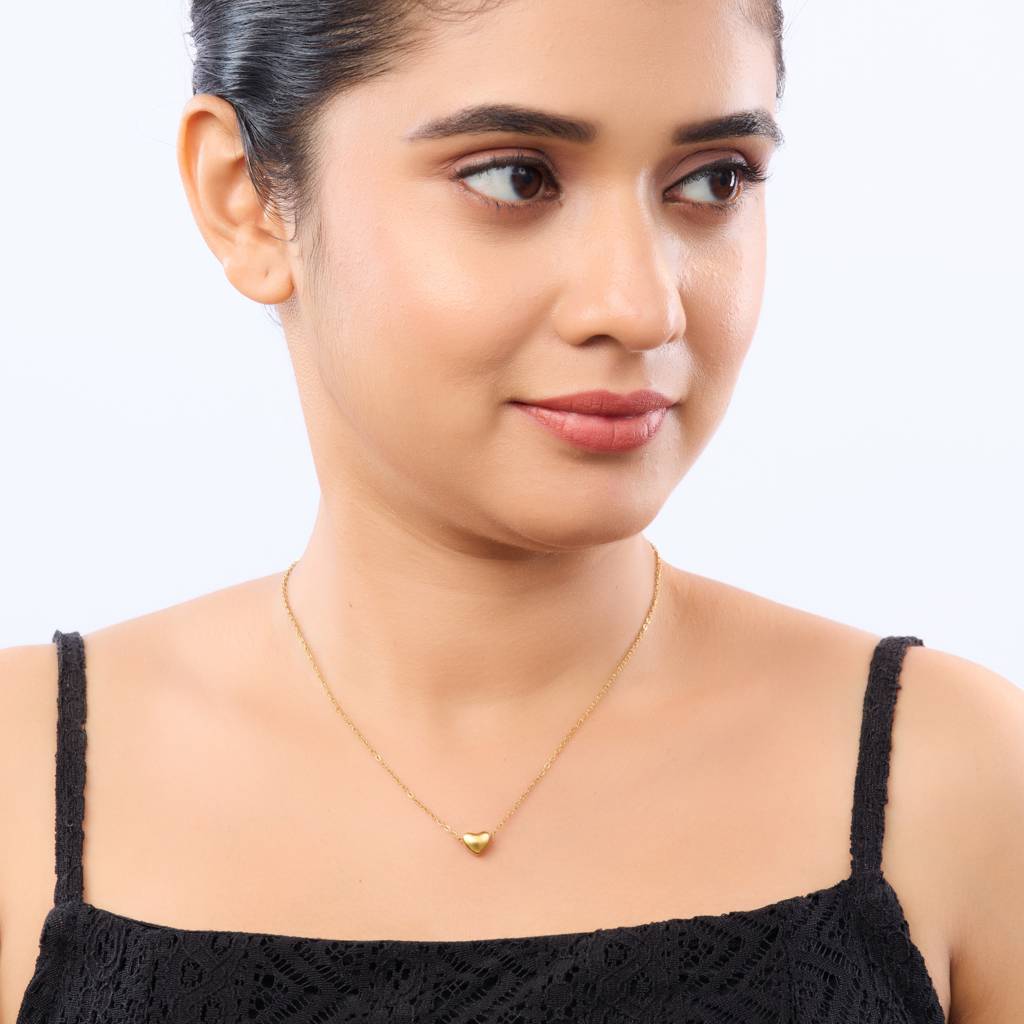 Crystal Heart Glow Necklace : NK180