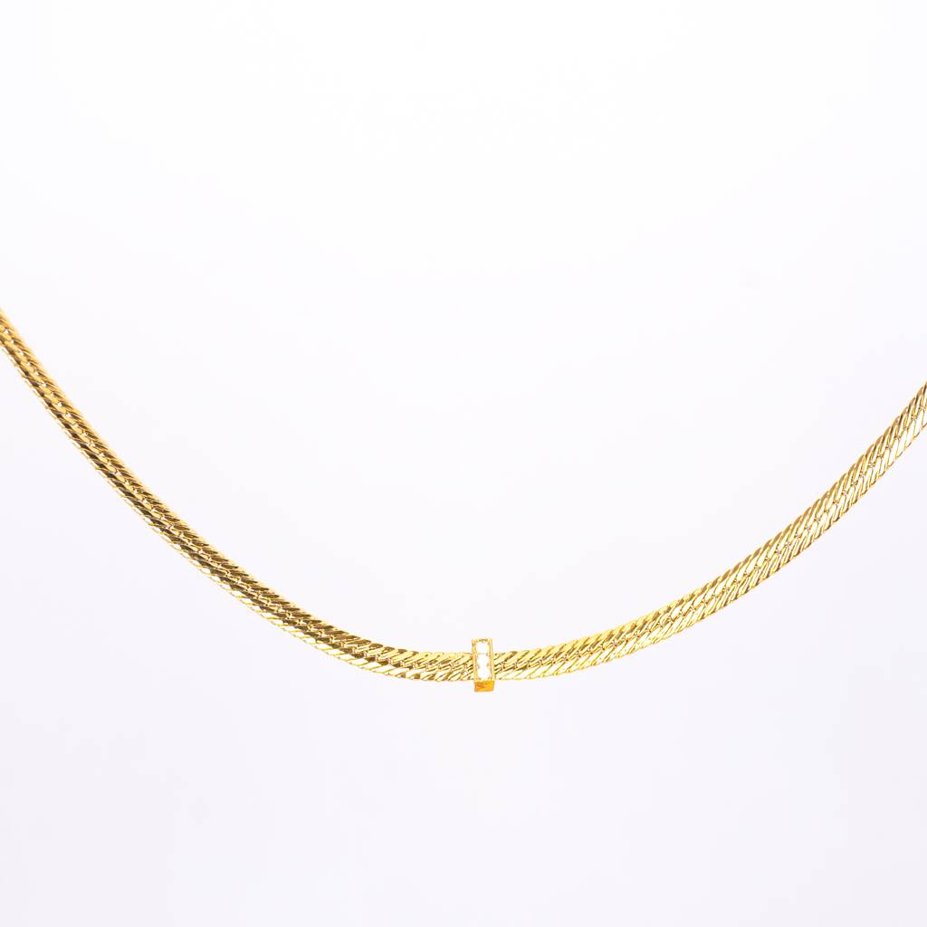 Vintage Square Charm Necklace : NK323