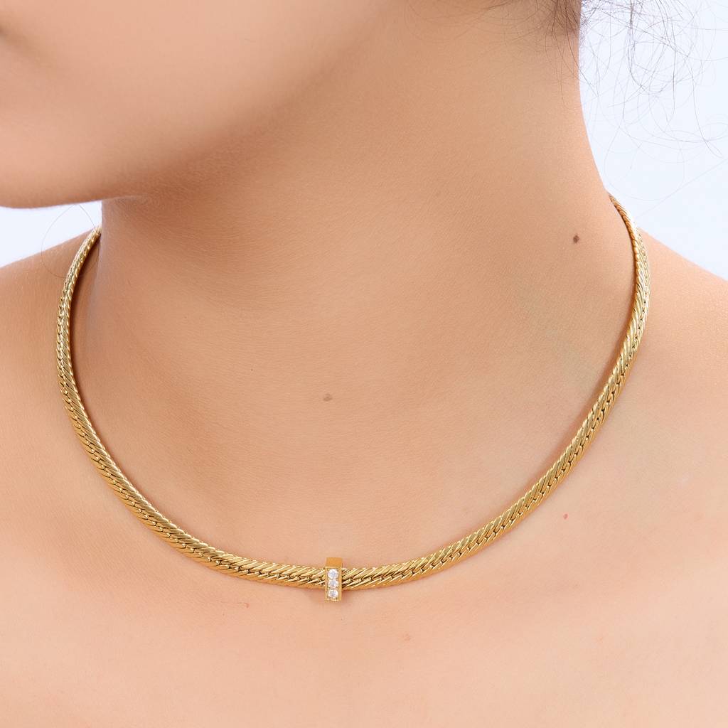 Vintage Square Charm Necklace : NK323