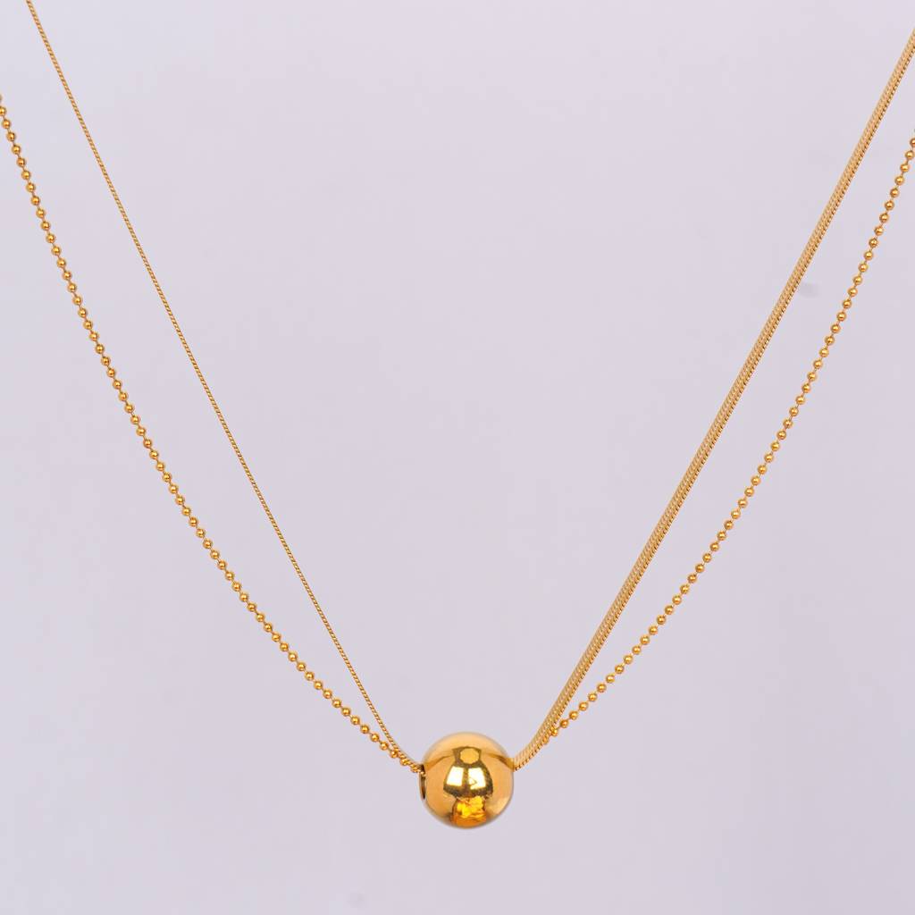 Golden Orbit Layered Necklace : NK44