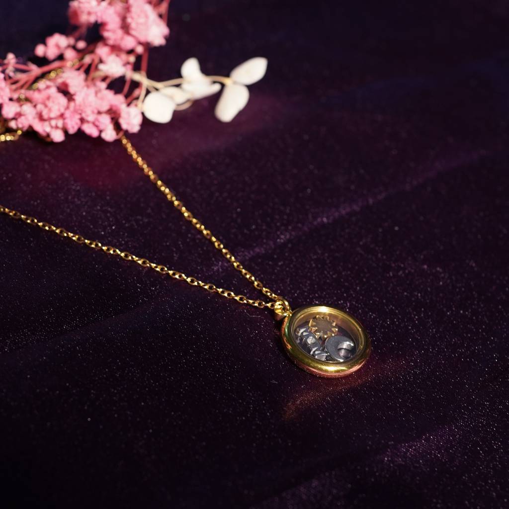 Celestial Mom Symbol Gold Necklace : NK78
