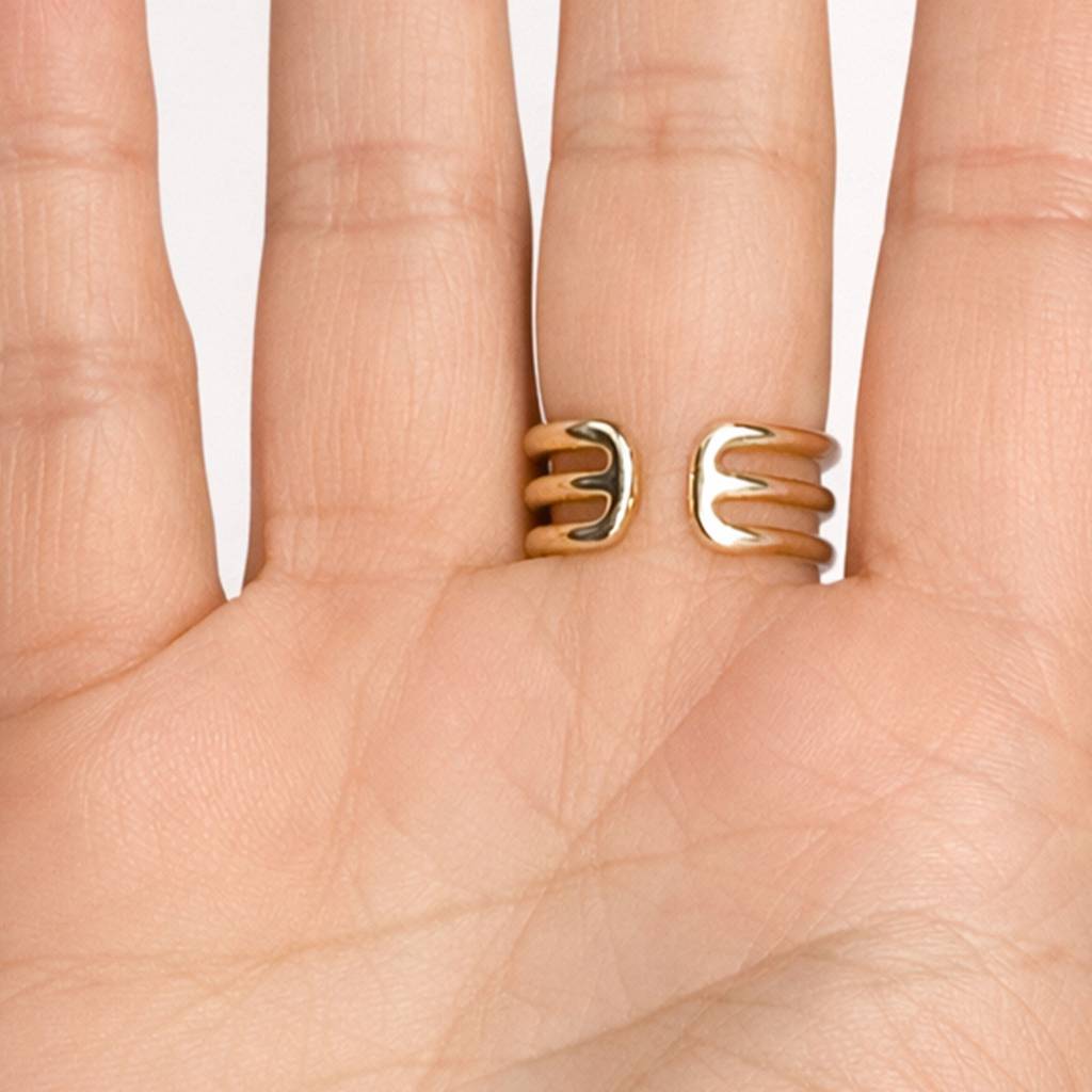 Gold Plated Stone Ring For Women & Girls : Nova Adjustable Ring : NOVA-RING