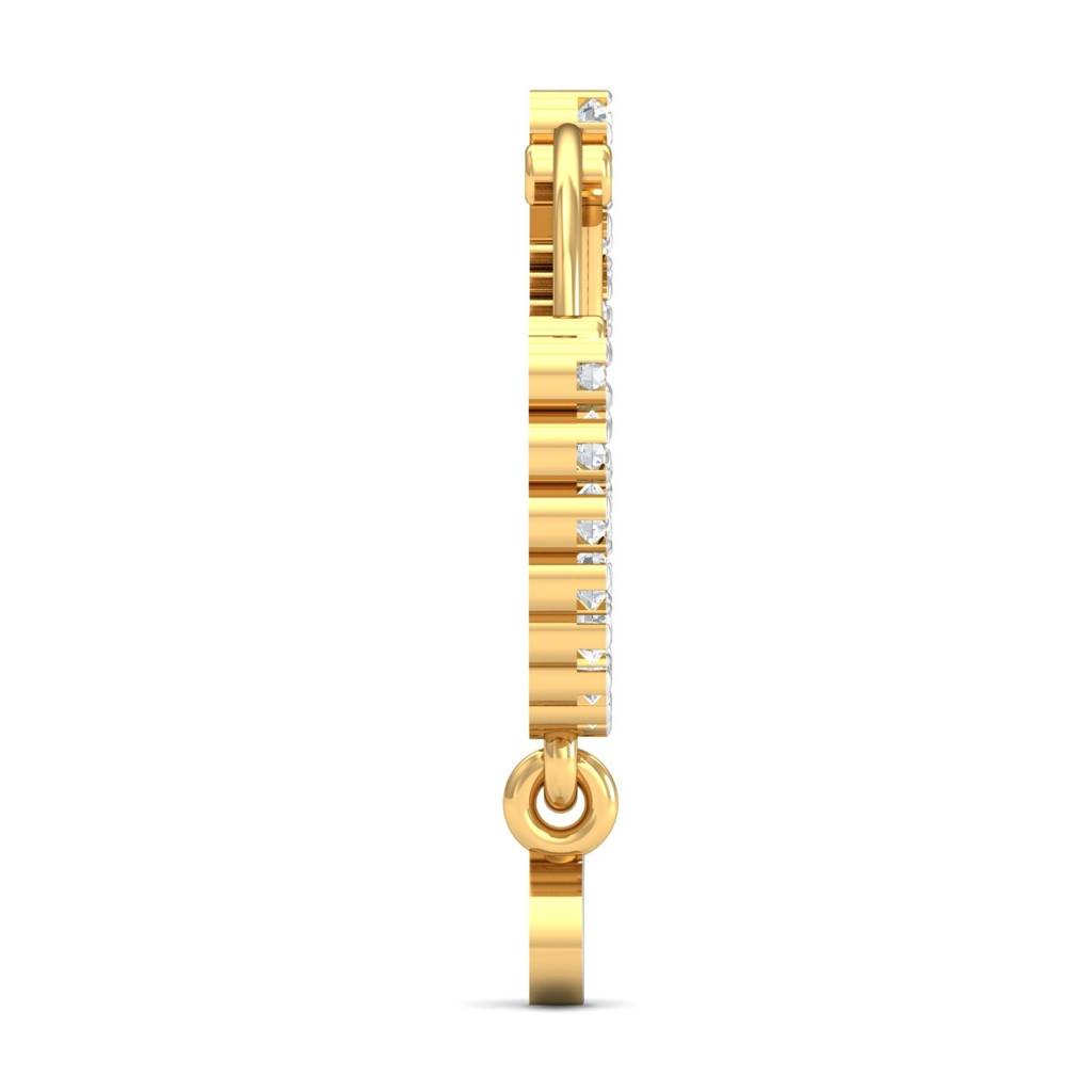 9K Yellow Gold Traditional Diamond Nath : NP12007