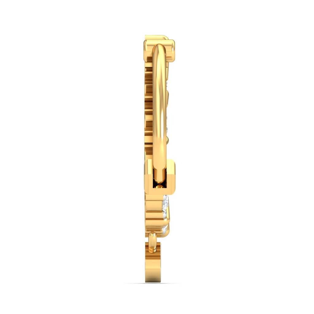 9K Yellow Gold Teesta Diamond Nath : NP12009
