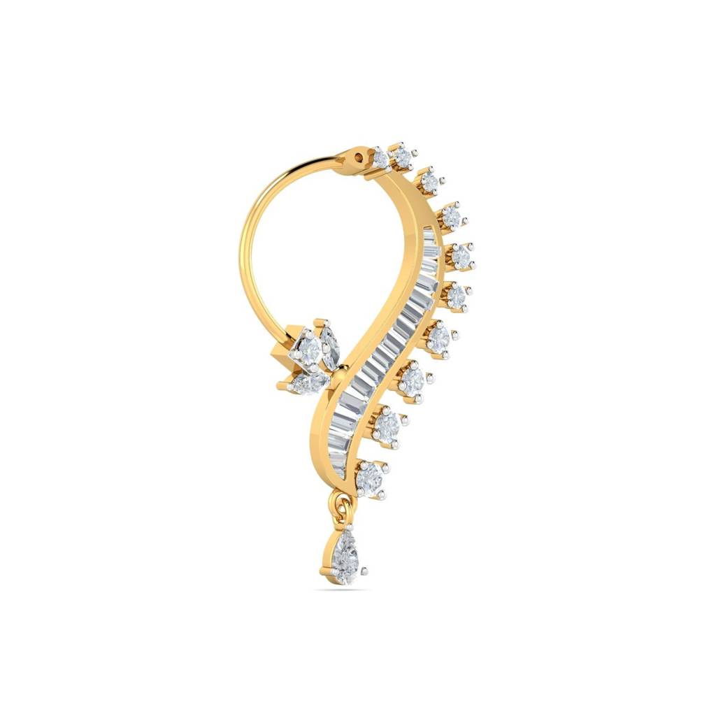 9K Yellow Gold Rhea Bridal Diamond Nath : NP12069