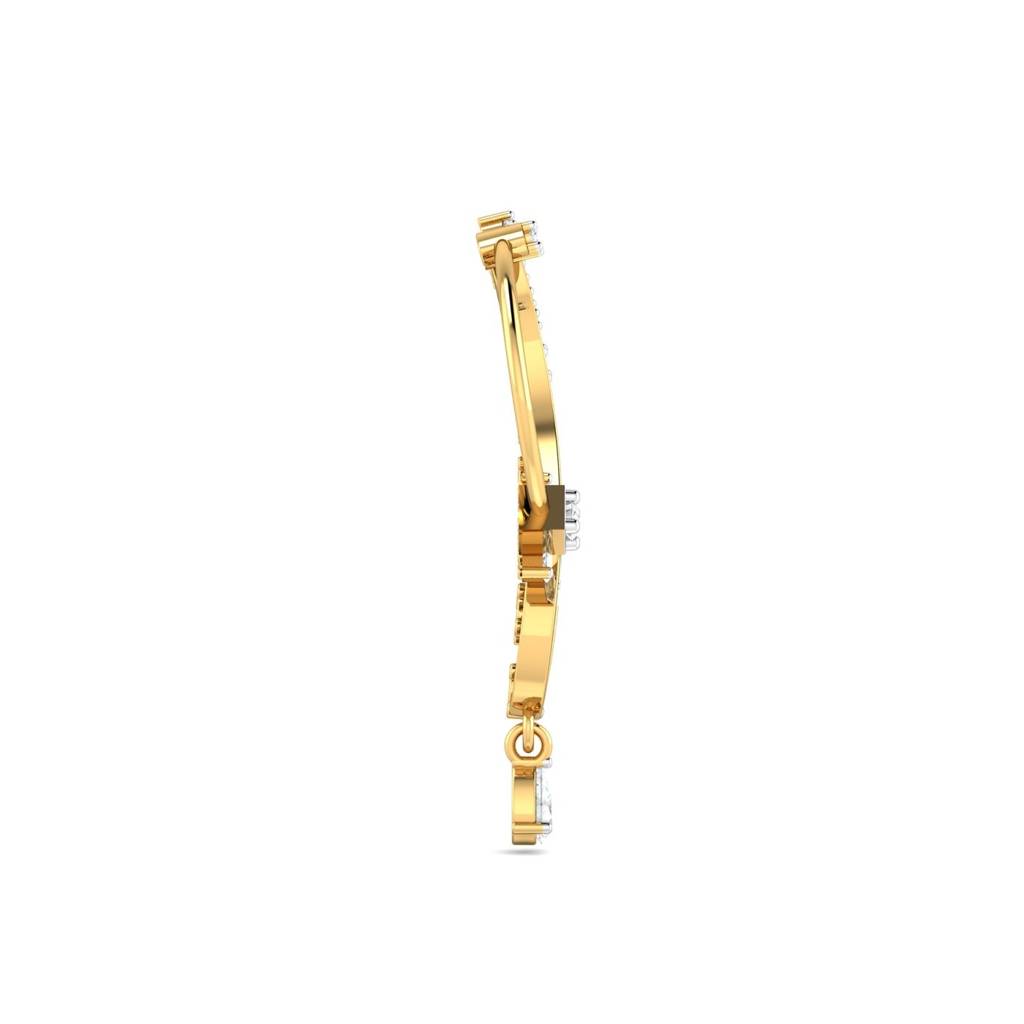 9K Yellow Gold Rhea Bridal Diamond Nath : NP12069