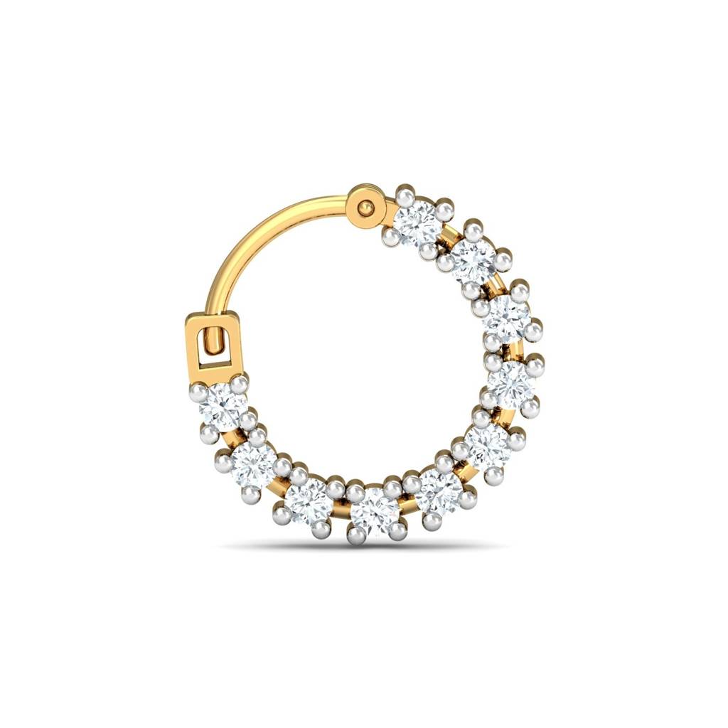9K Yellow Gold Stark Nose Ring : NP12077
