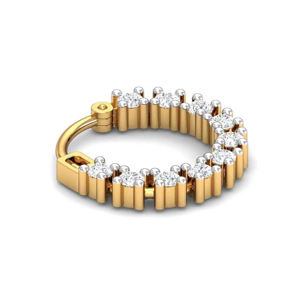 9K Yellow Gold Stark Nose Ring : NP12077