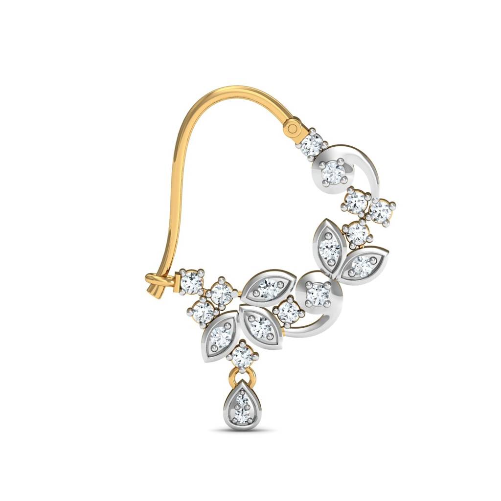 9K Yellow Gold Brispat Diamond Nath : NP12088