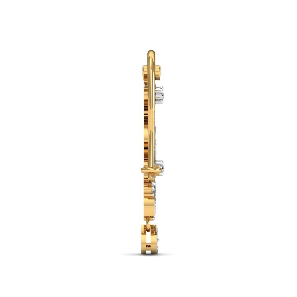 9K Yellow Gold Brispat Diamond Nath : NP12088