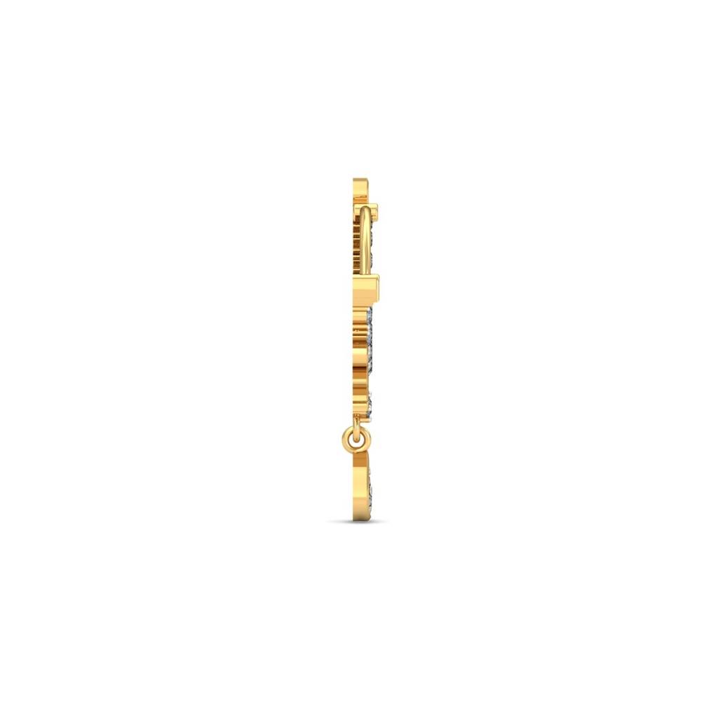 9K Yellow Gold Atricia Diamond Nose Ring : NP12092