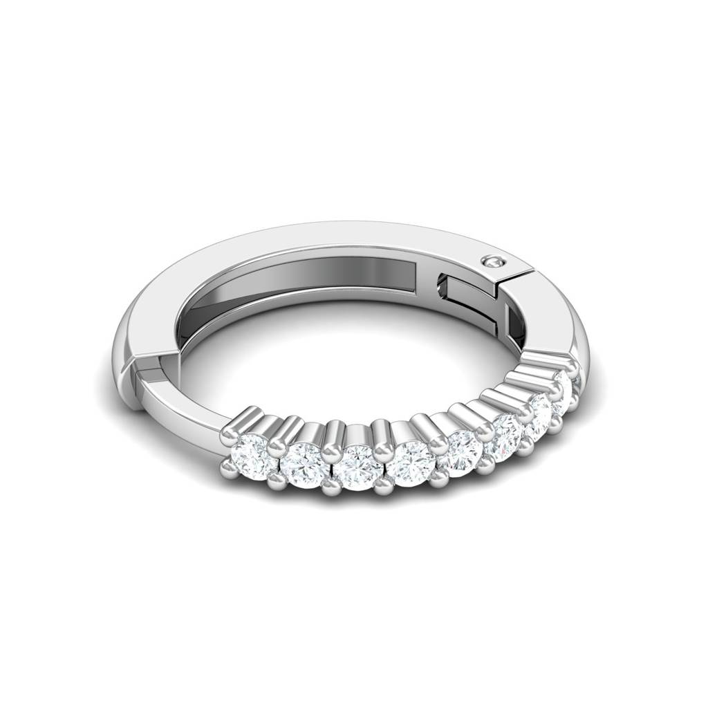 9K White Gold Aarya Nose Ring : NP12099