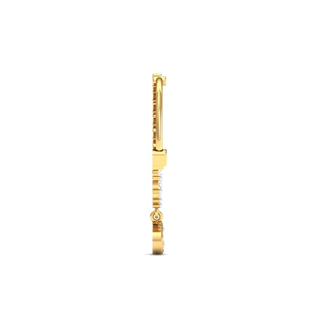 9K Yellow Gold Aanya 14 Mm Nose Ring : NP12104