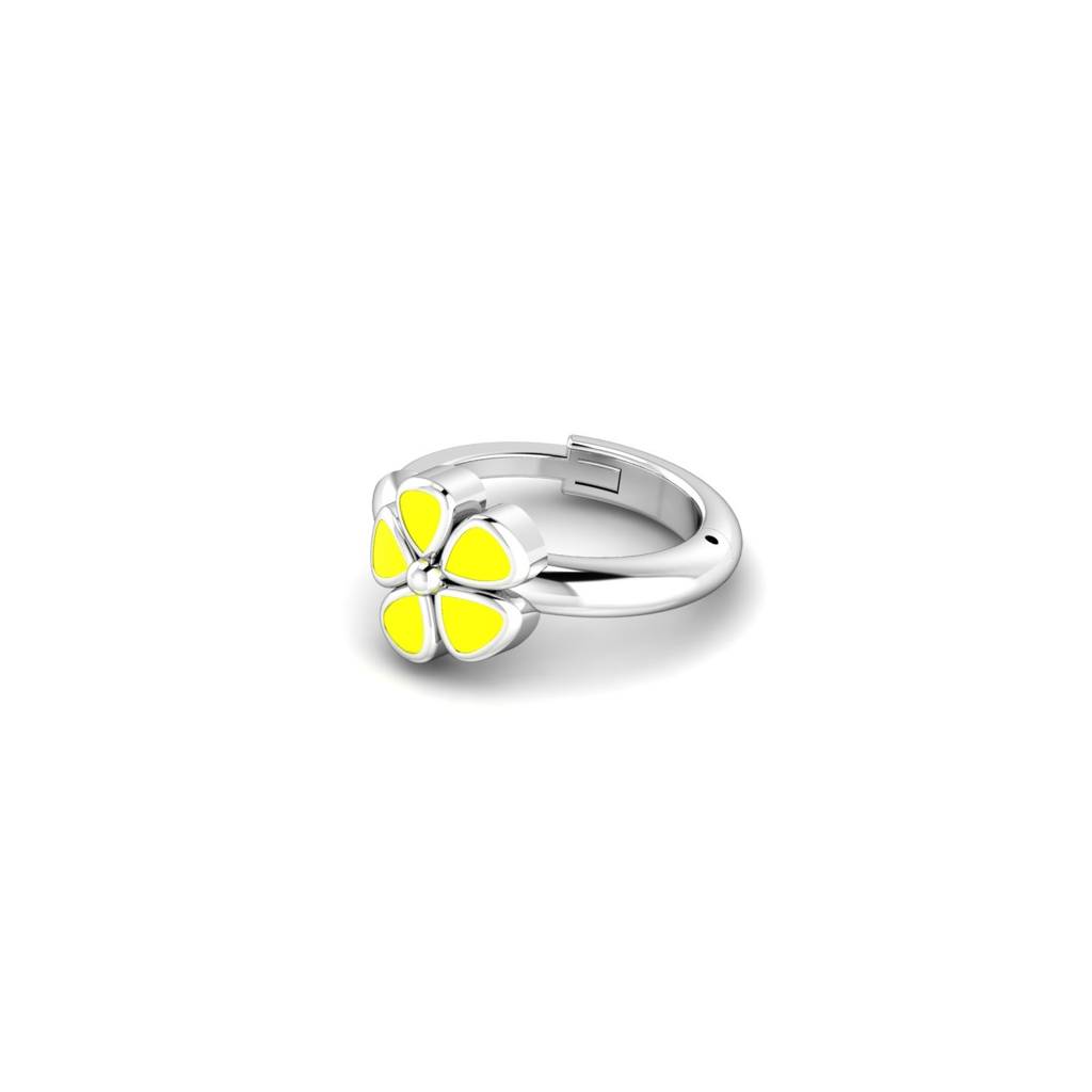 9K White Gold Gira Yellow Nosering : NP13016