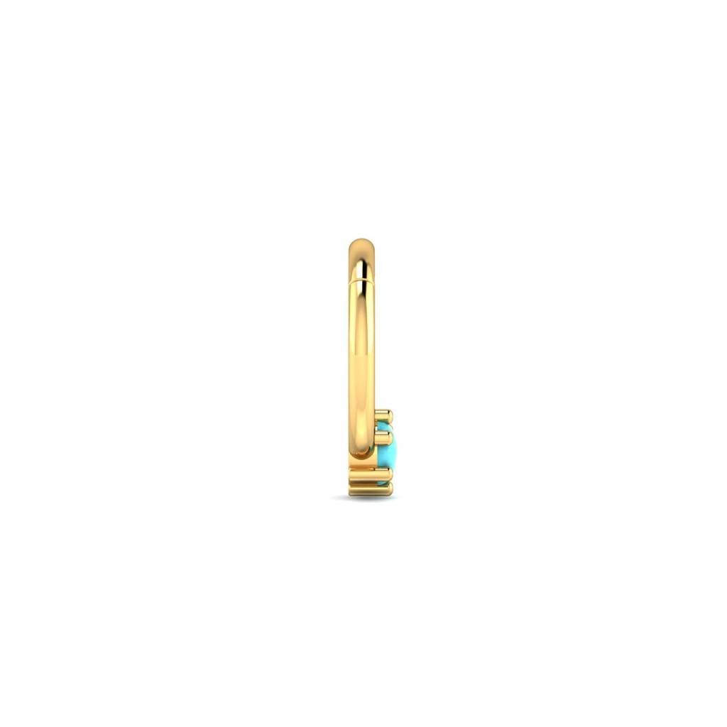 9K Yellow Gold Turquoise Septum Ring : NP23018