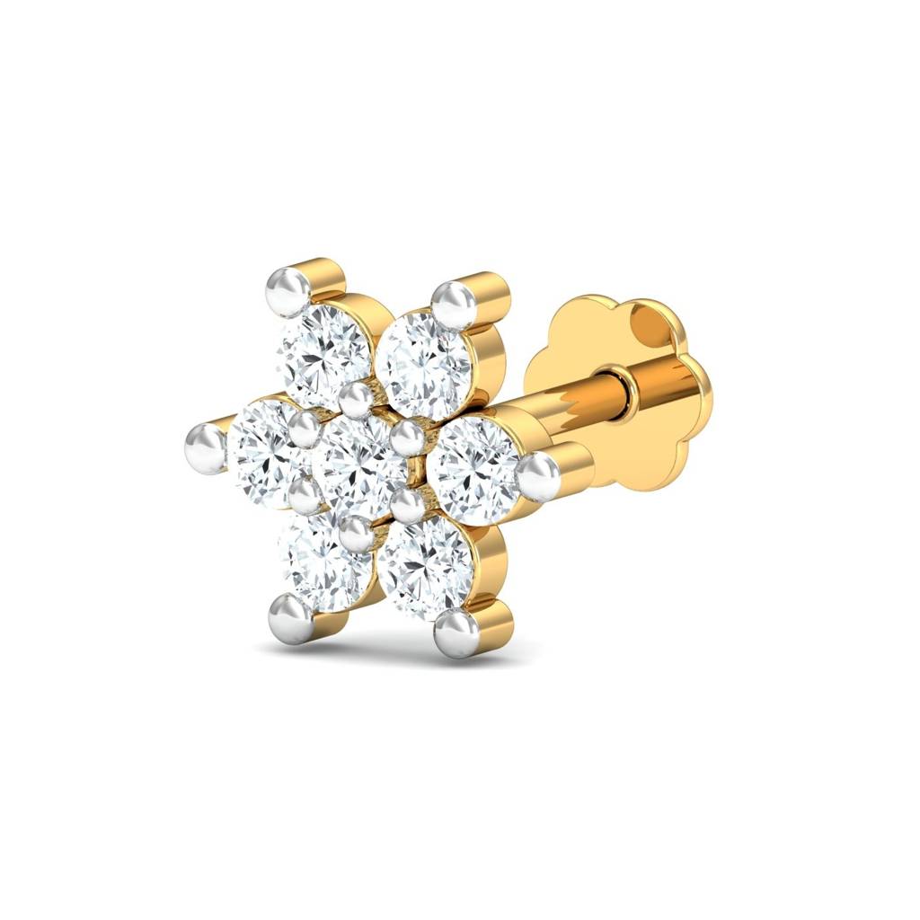 9K Yellow Gold Sevora Nose Stud : NP42027