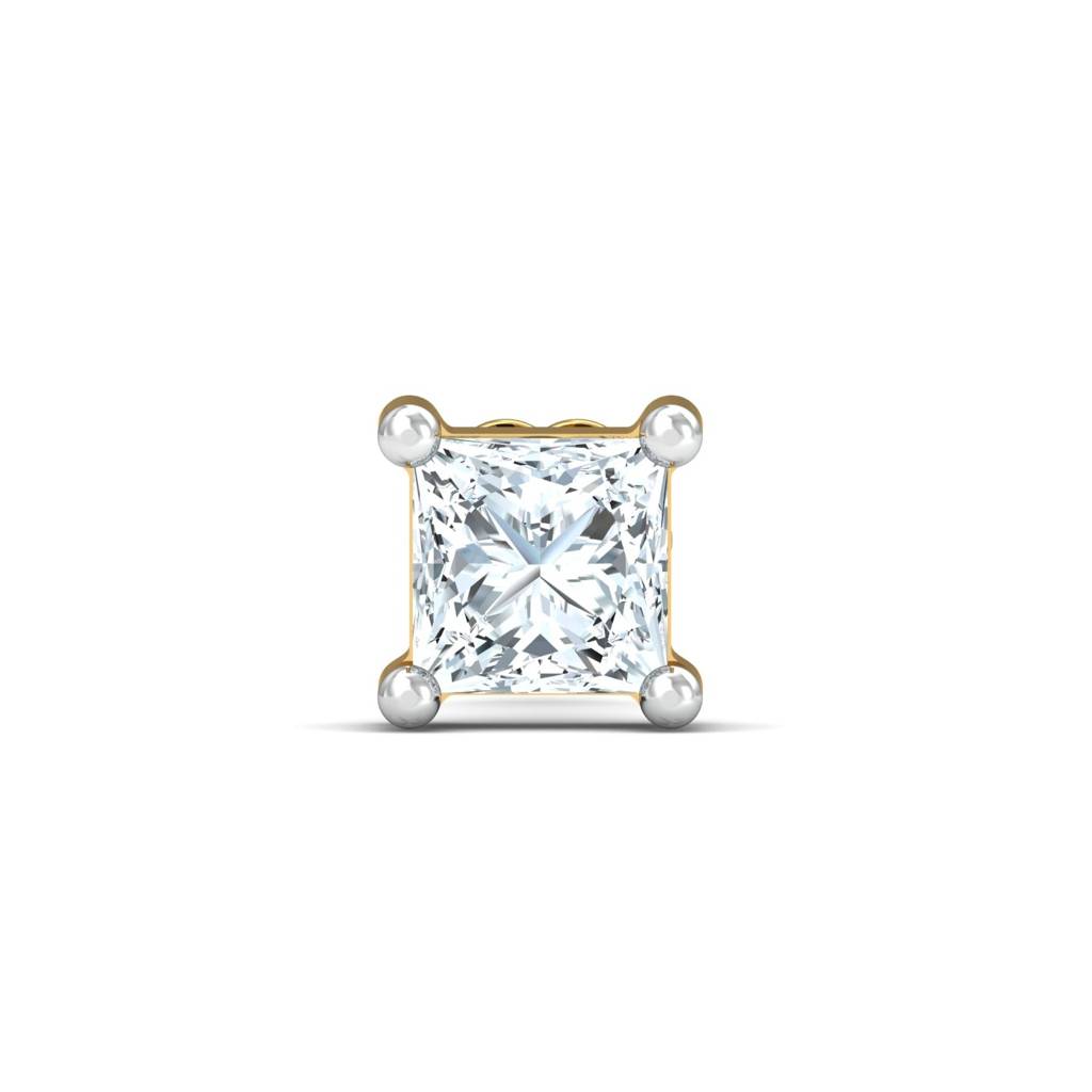 9K Yellow Gold Varg Solitare Nose Stud : NP42101