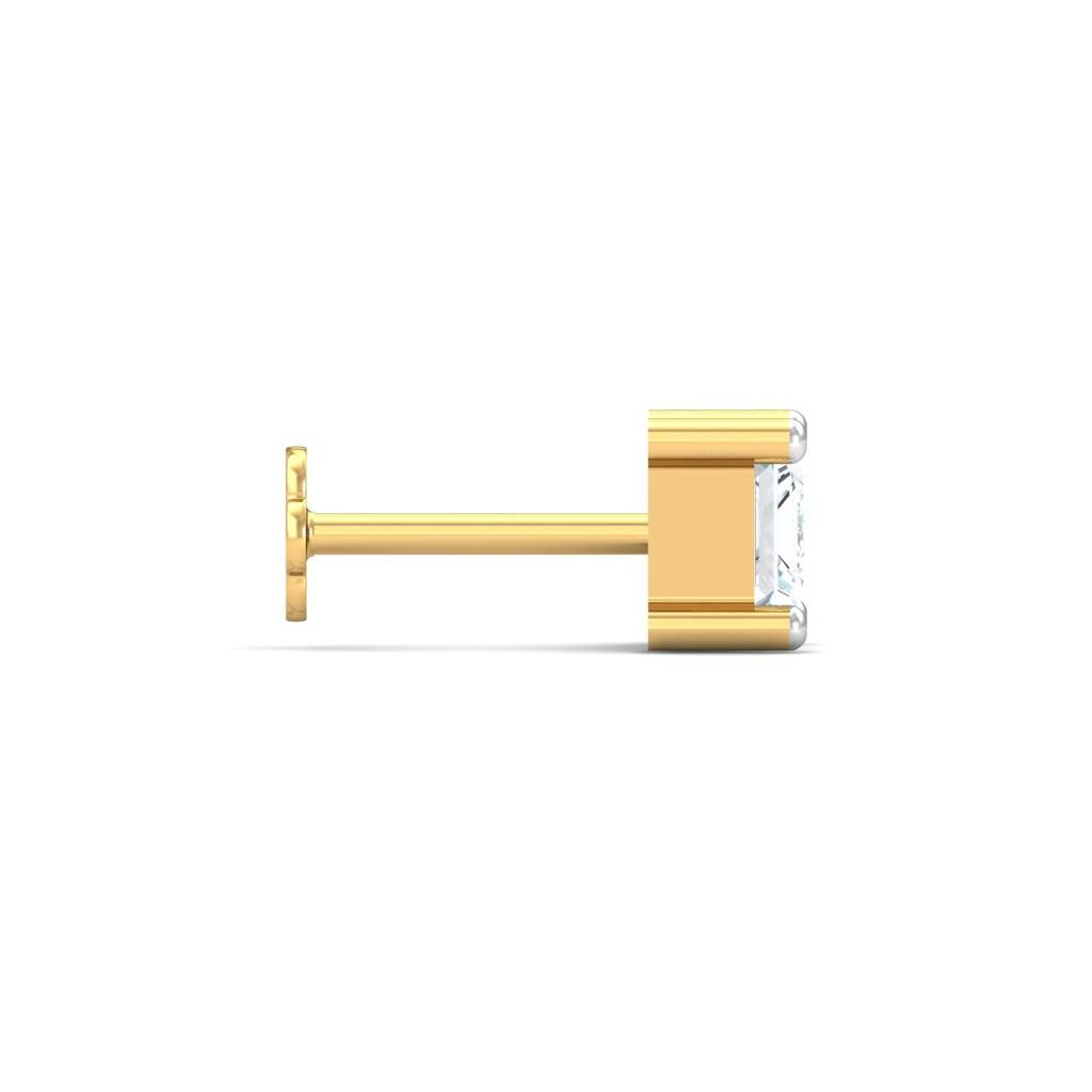 9K Yellow Gold Varg Solitare Nose Stud : NP42101