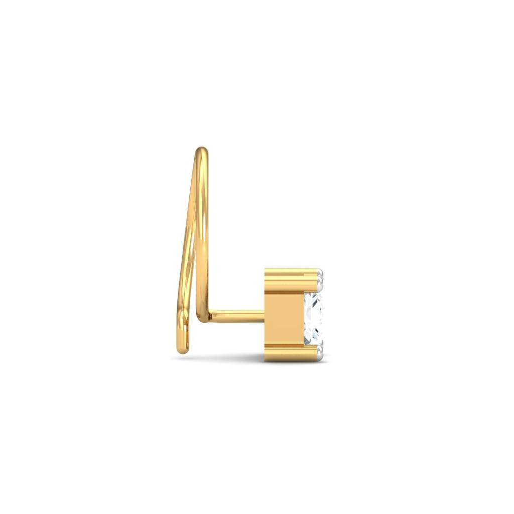 9K Yellow Gold Varg Solitare Nose Pin : NP52101