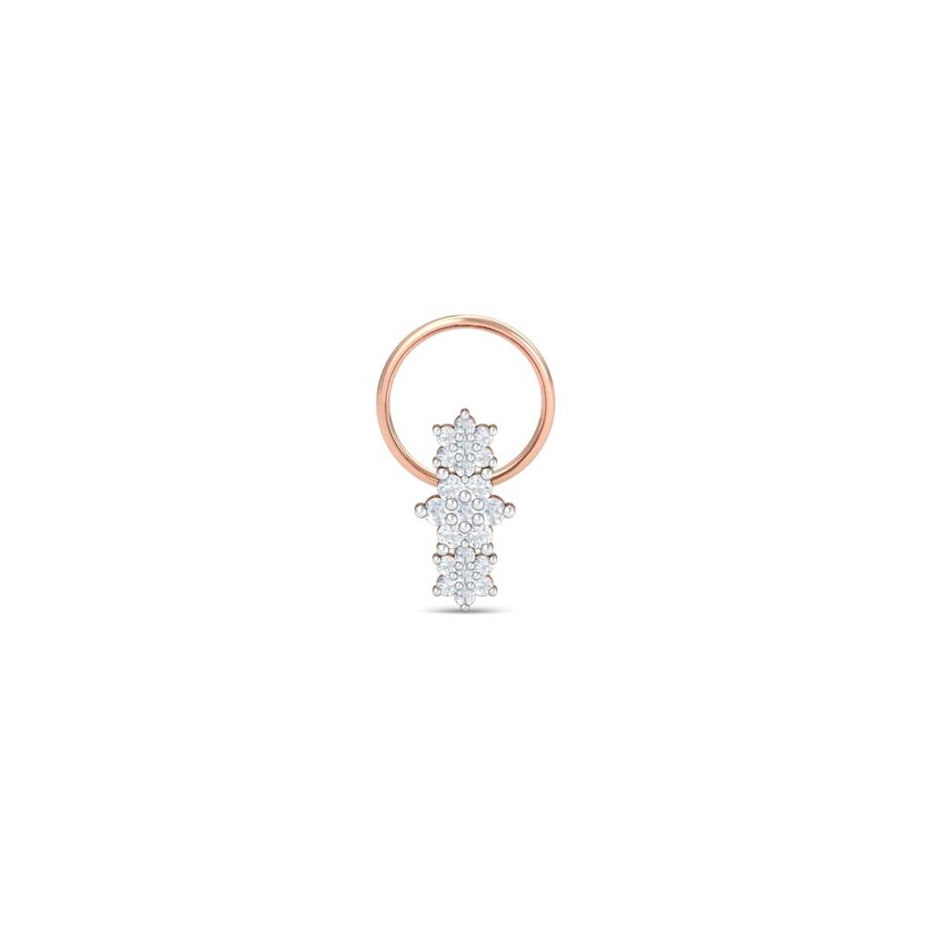 9K Rose Gold Linear Bloom Nose Wire : NP53009
