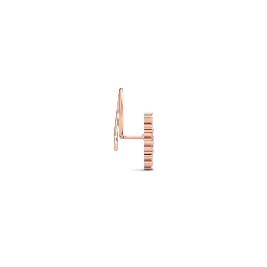 9K Rose Gold Linear Bloom Nose Wire : NP53009