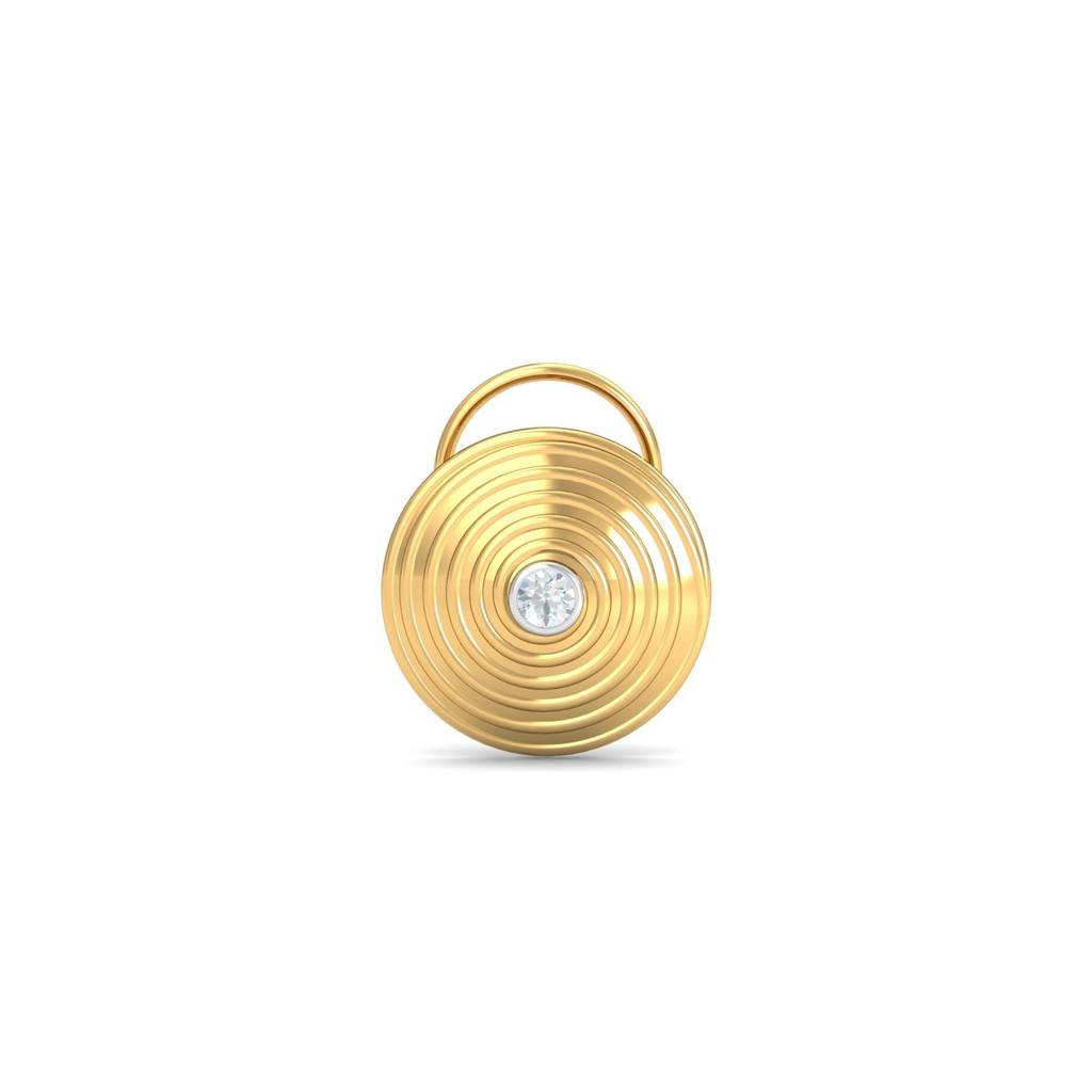 9K Yellow Gold Whirlpool Diamond Nose Wire : NP53020