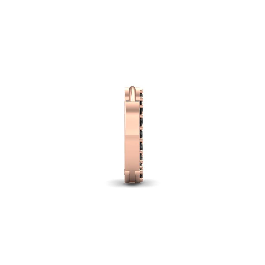 9K Rose Gold Side Black Diamond Nosering : NP9031