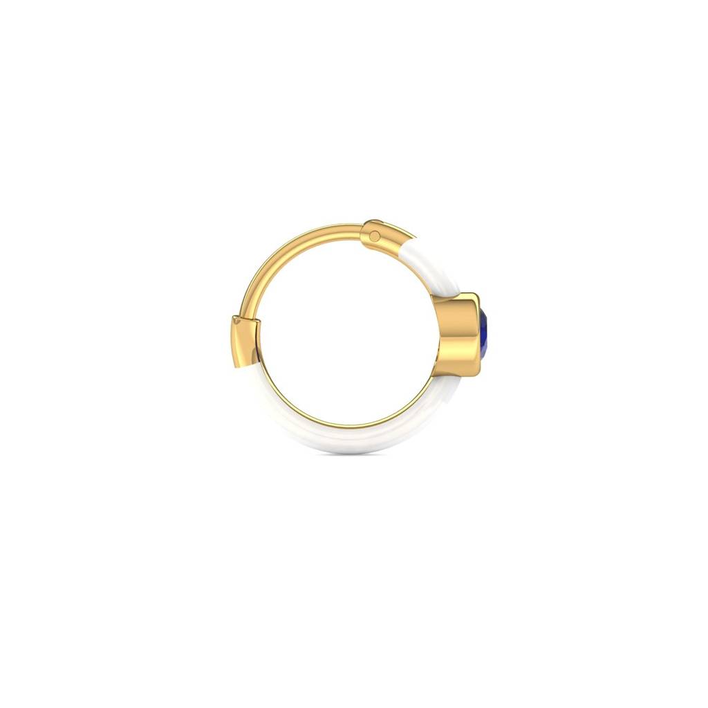 9K Yellow Gold Bezel Sapphire Nosering : NP9032