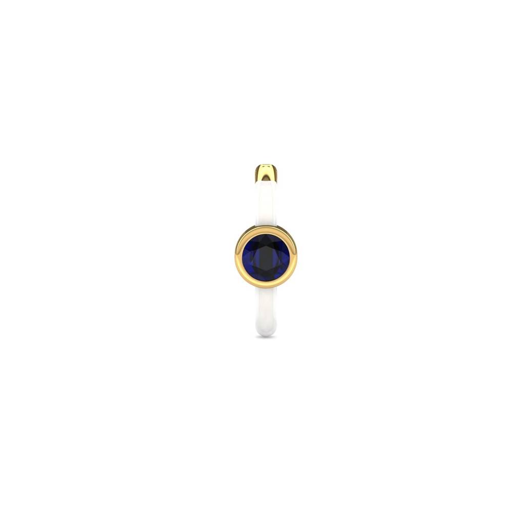 9K Yellow Gold Bezel Sapphire Nosering : NP9032