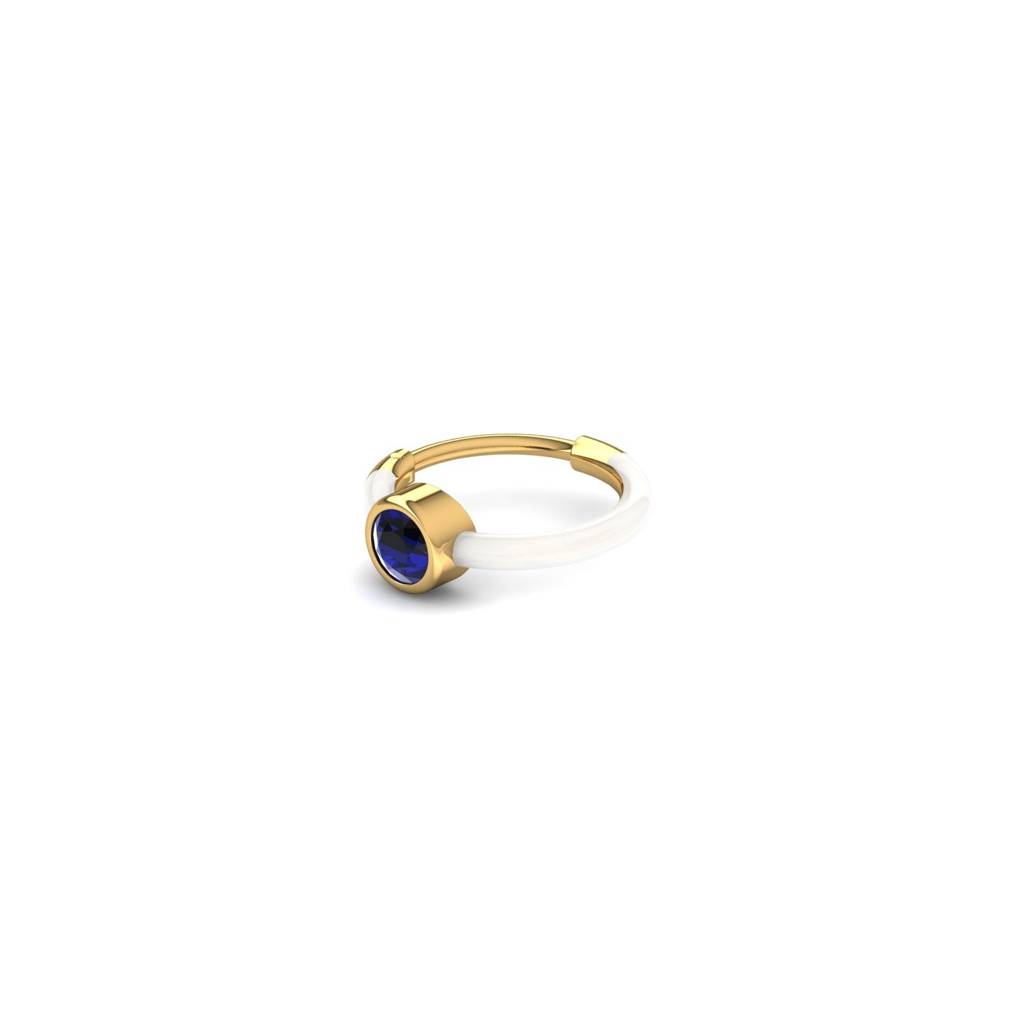 9K Yellow Gold Bezel Sapphire Nosering : NP9032