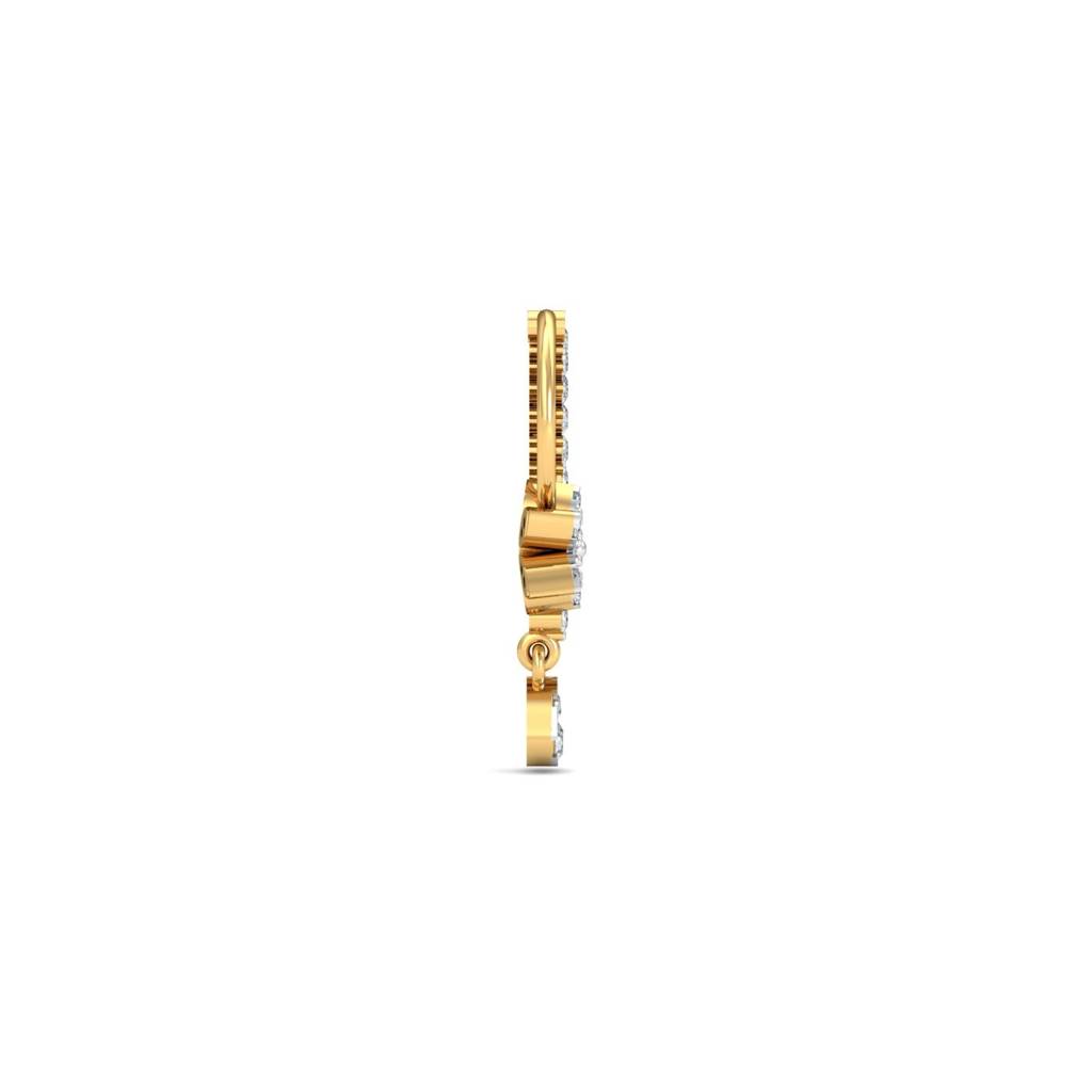 9K Yellow Gold Rupam Diamond Nose Ring : NP9042