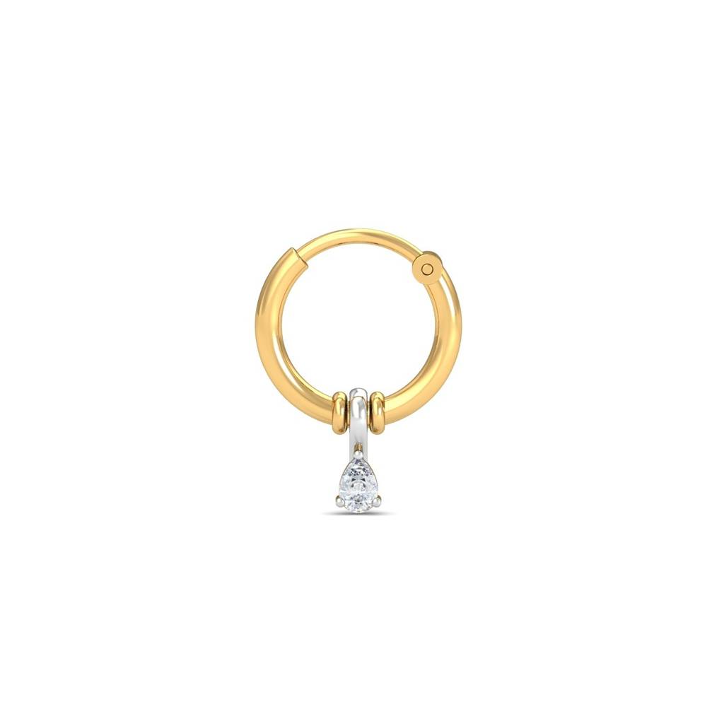 9K Dual Tone Gold Dainty Pear Septum Ring : NP9083