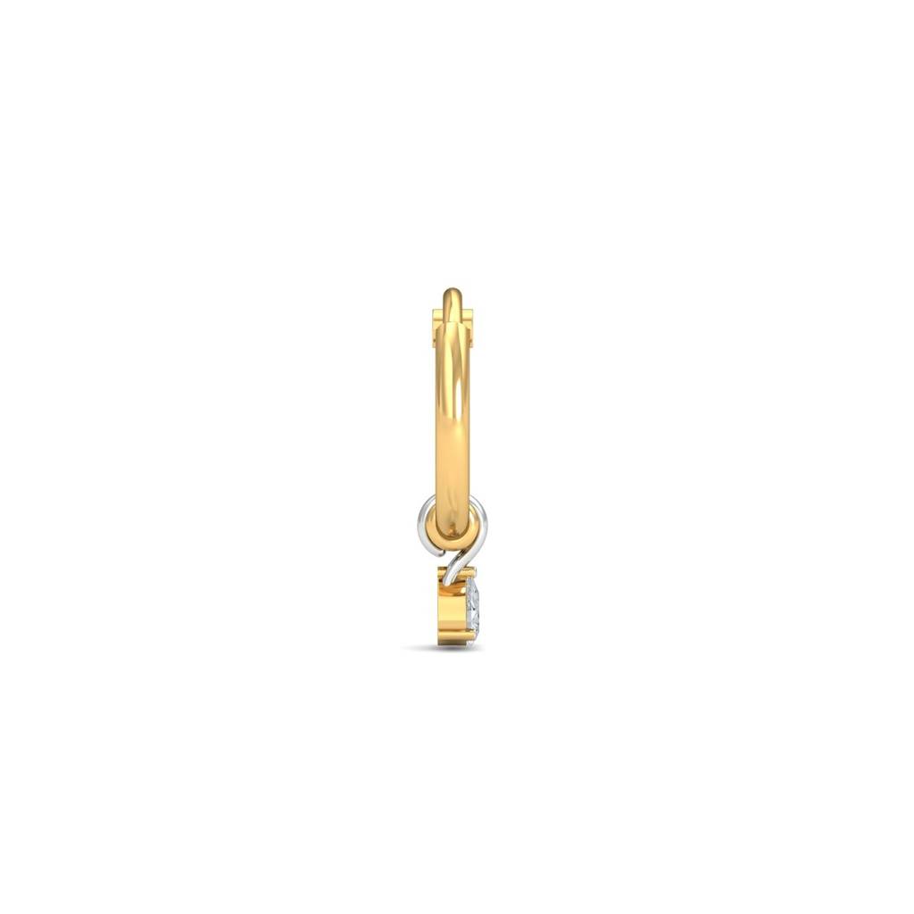9K Dual Tone Gold Dainty Pear Septum Ring : NP9083