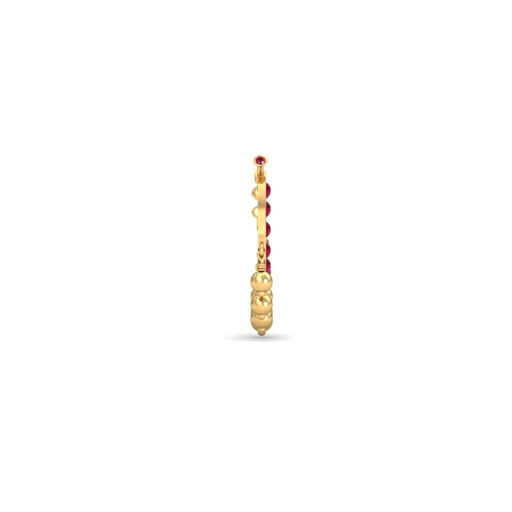 9K Yellow Gold Marathi Ruby Nath : NP9099