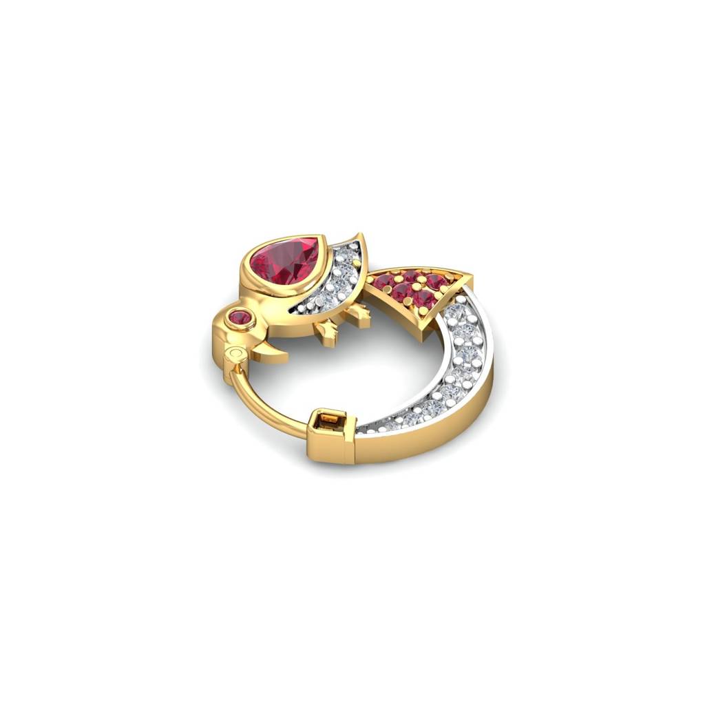 9K Yellow Gold Chiluka Clicker Nose Ring : NP9121