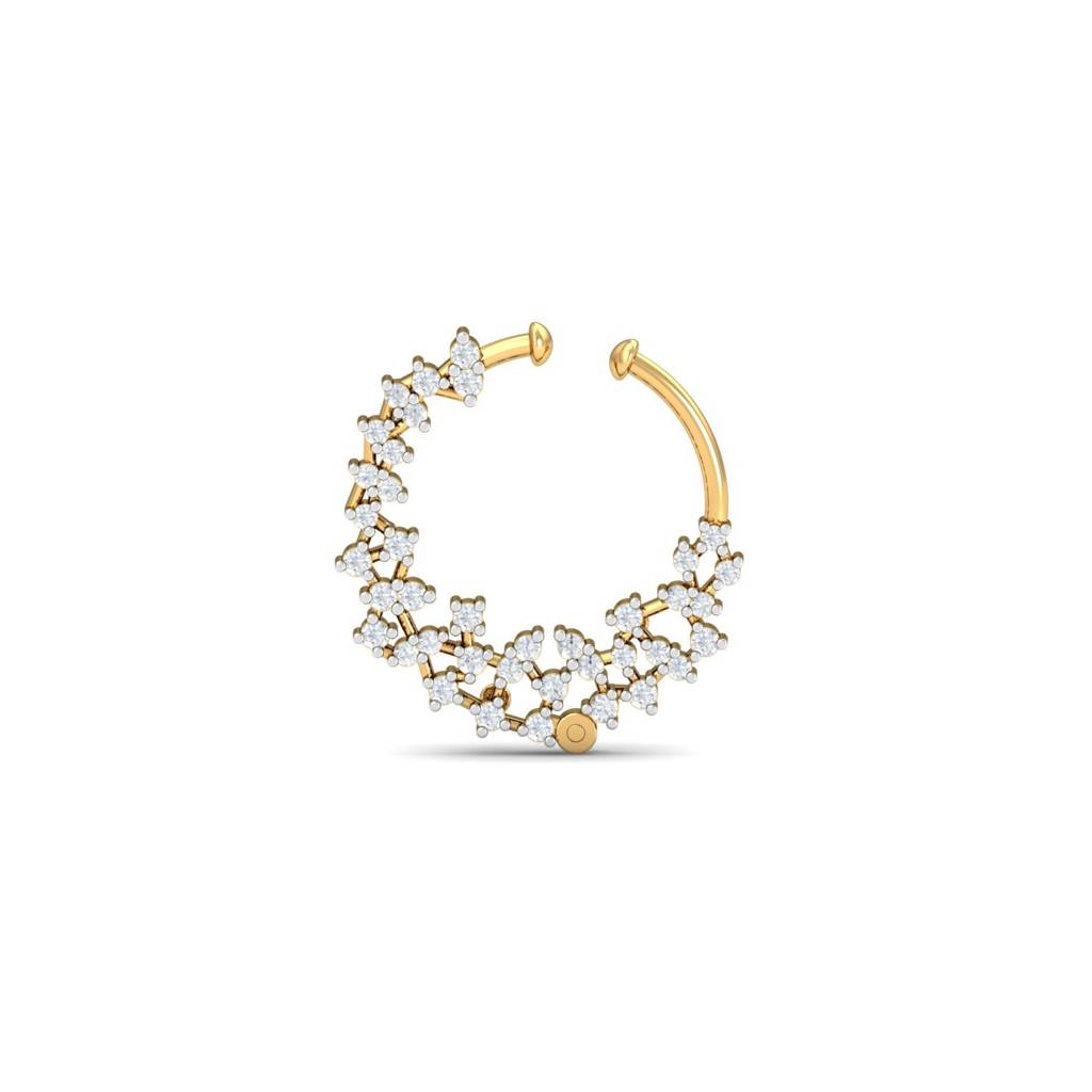9K Yellow Gold Scattered Nose Ring (Non Pierced) : NP9127