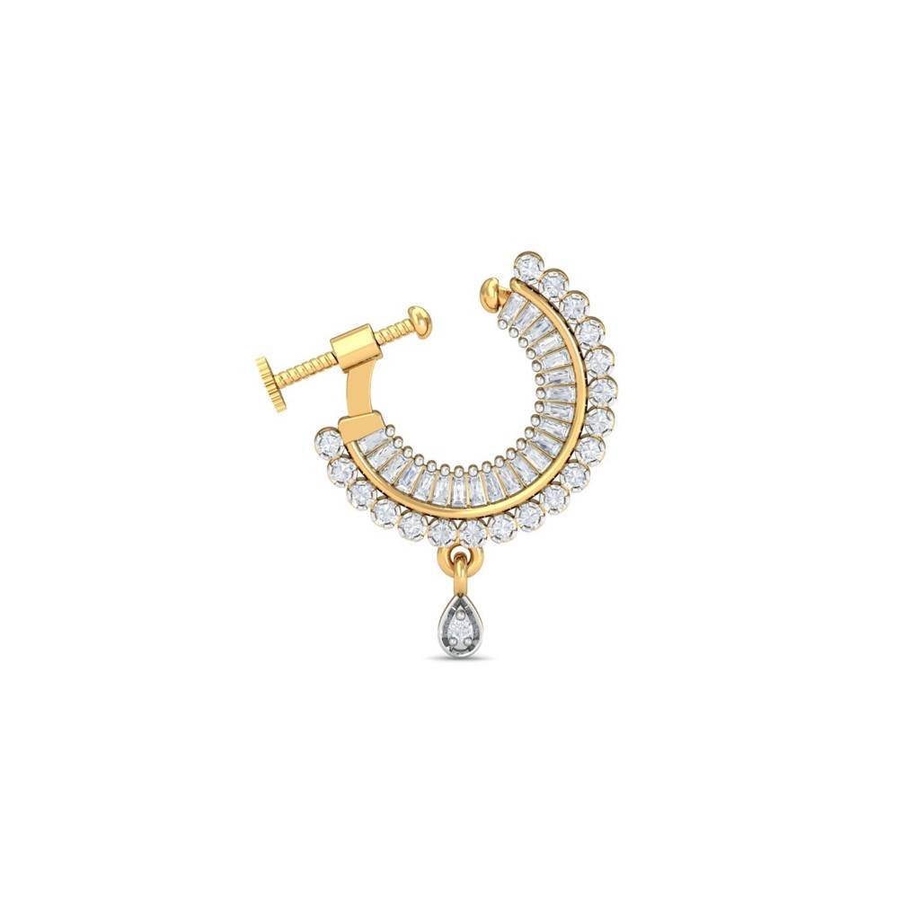 9K Yellow Gold Traditional Nath (Non Pierced) : NP9191