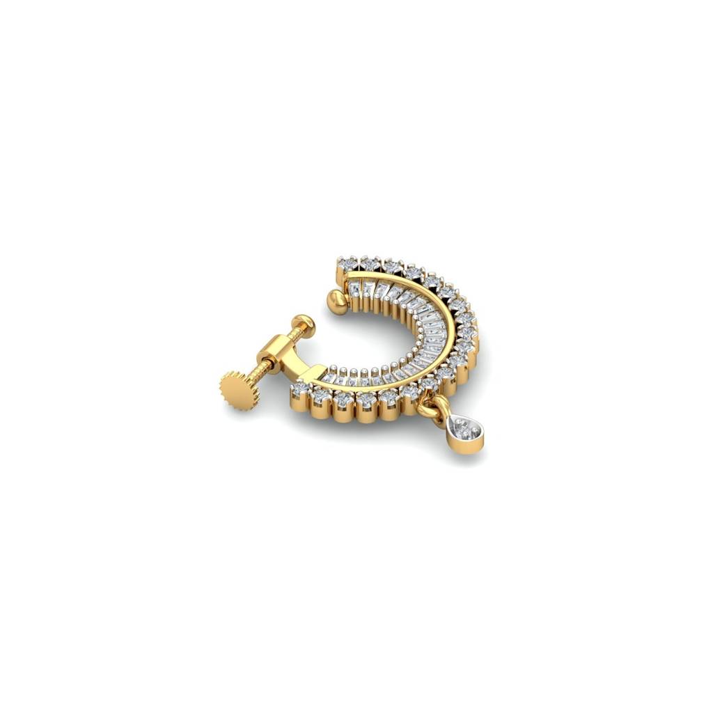 9K Yellow Gold Traditional Nath (Non Pierced) : NP9191