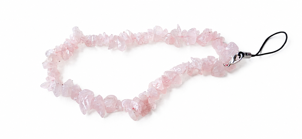 Rose Quartz Mobile Charm – Healing Crystal Phone Charm For Love, Positivity & Gifting : ROSE-QUARTZ-MOBILE-CHARM