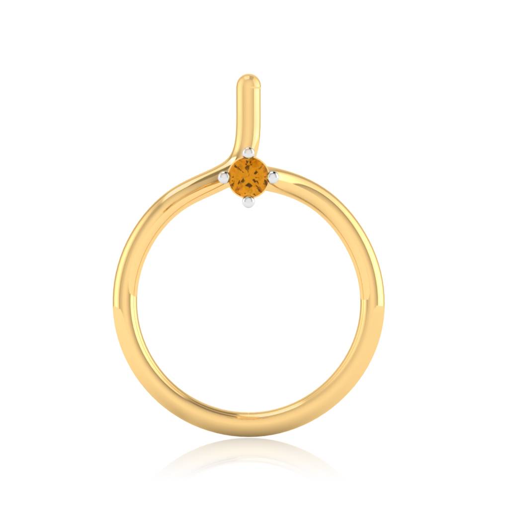 The Fervor Yellow Sapphire Nose Pin : NS-0001YGYS