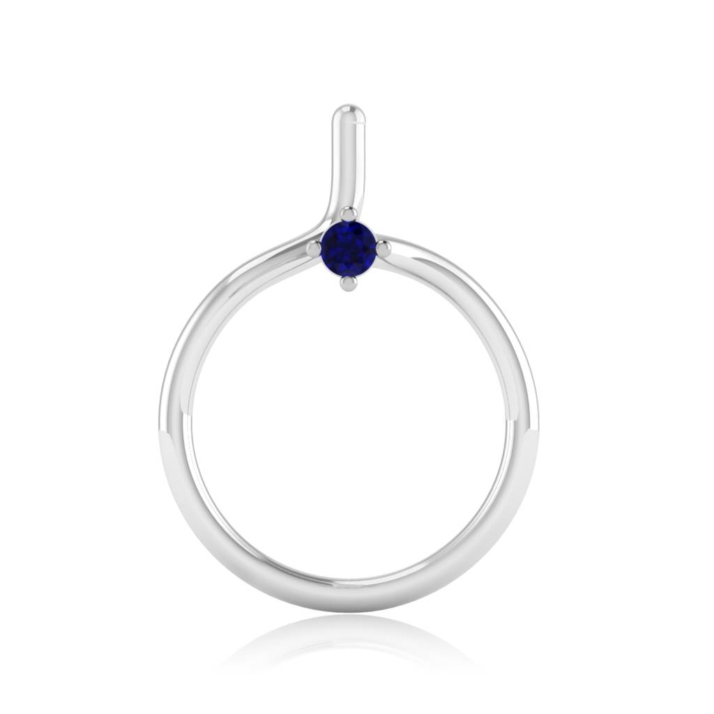 The Serenity Blue Sapphire Nose Pin : NS-0002YGBS