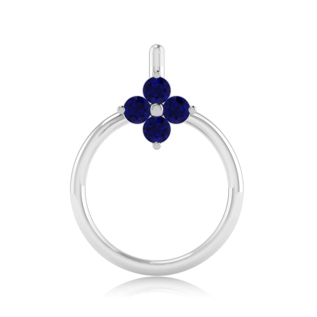 The Ziva Blue Sapphire Nose Pin : NS-0003YGBS