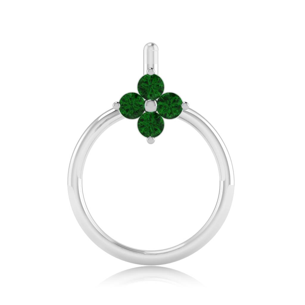 The Ziva Emerald Nose Pin : NS-0003YGE