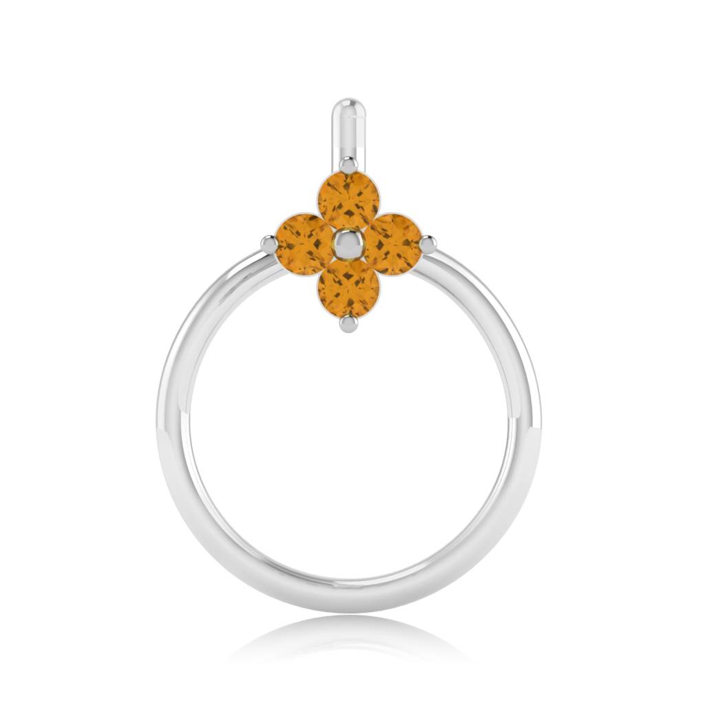 The Ziva Yellow Sapphire Nose Pin : NS-0003YGYS