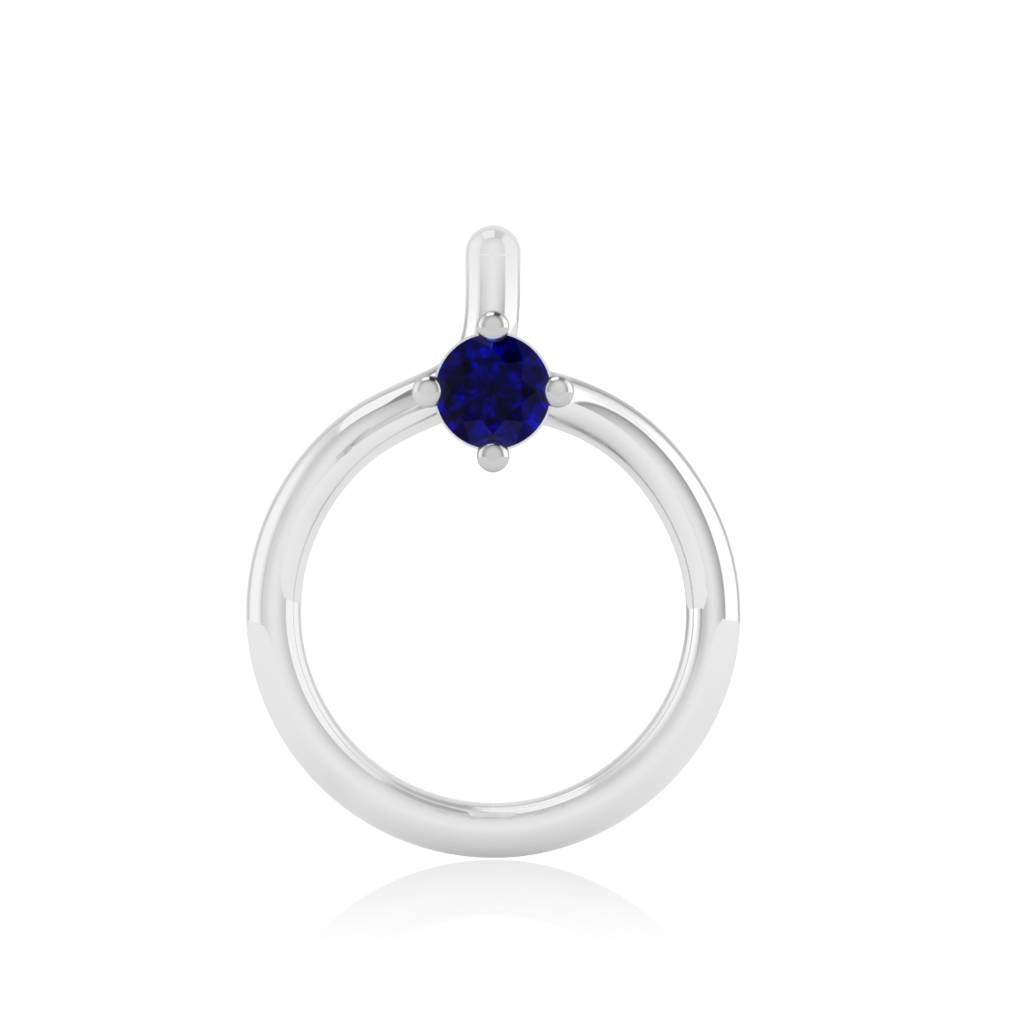 The Idoltary Blue Sapphire Nose Pin : NS-0006YGBS