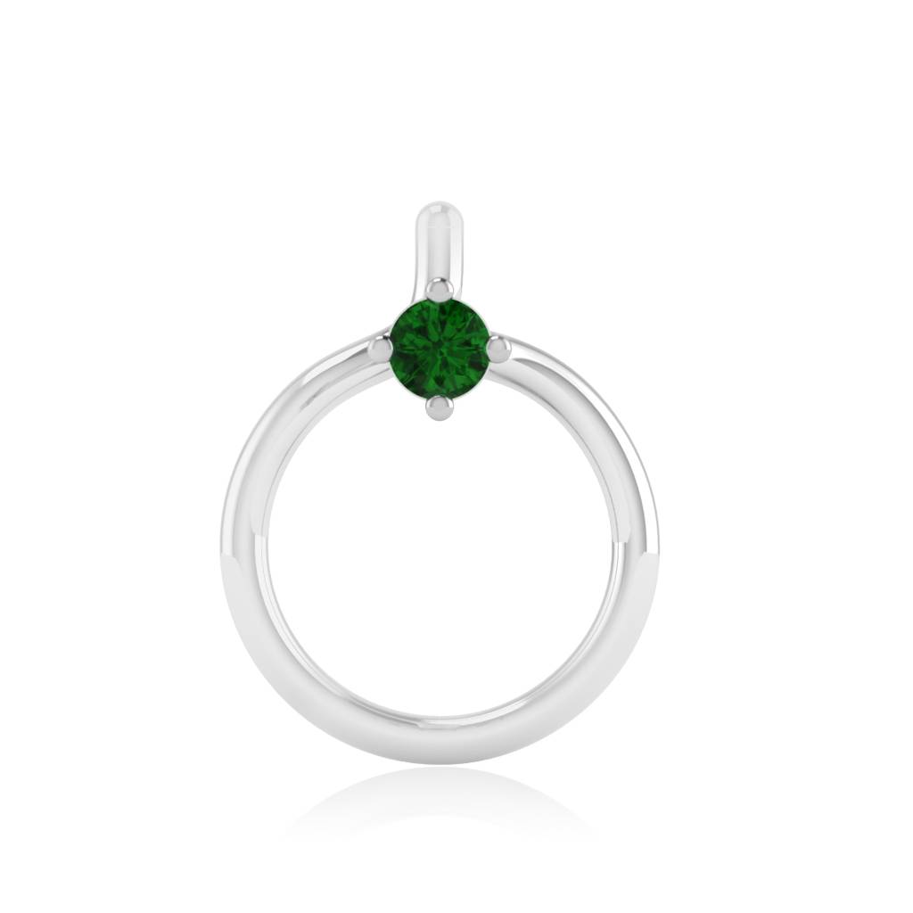 The Idoltary Emerald Nose Pin : NS-0006YGE