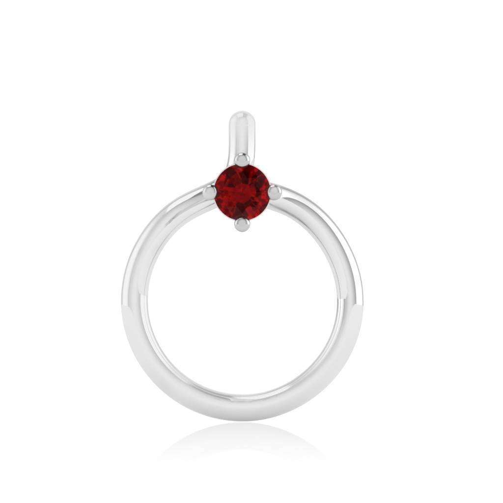 The Idoltary Ruby Nose Pin : NS-0006YGR