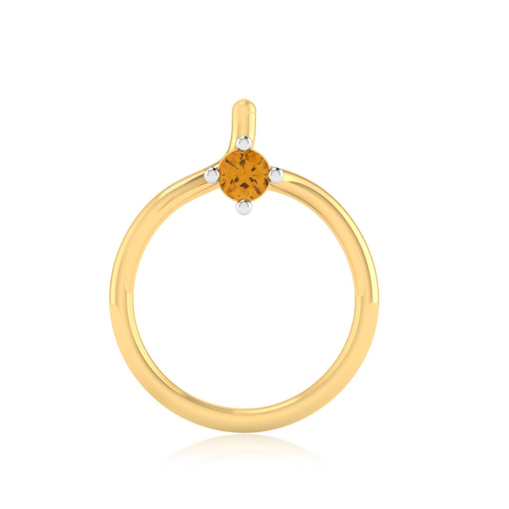 The Elvira Yellow Sapphire Nose Pin : NS-0008YGYS