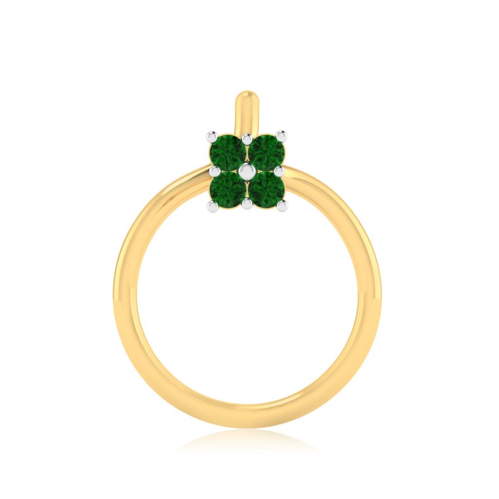 The Classy Emerald Nose Pin : NS-0009YGE