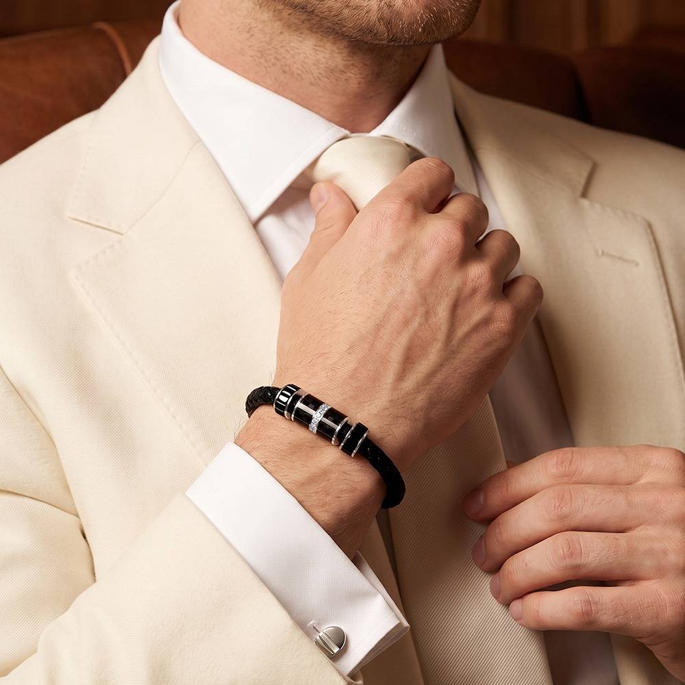 Void Black Plated Bracelet For Men | Gifts For Men & Boys| Waterproof, Anti Tarnish, Skin Safe Jewellery : OMBR0133
